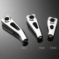 HIGHWAY HAWK Nástavce řídítek TECH GLIDE pro motocyklová řidítka 25/22mm, M12, 75mm, chrom